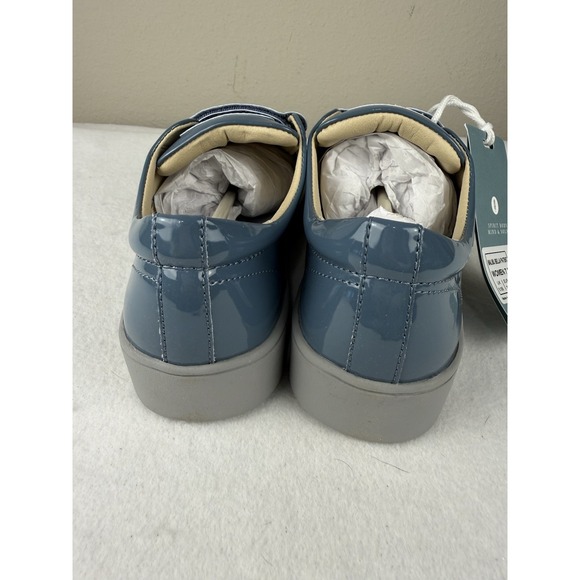Spirit Body Mind & Soles Malibu Bella Patent Sneakers Women 7.5B Smoke Blue NWOT - Picture 6 of 8